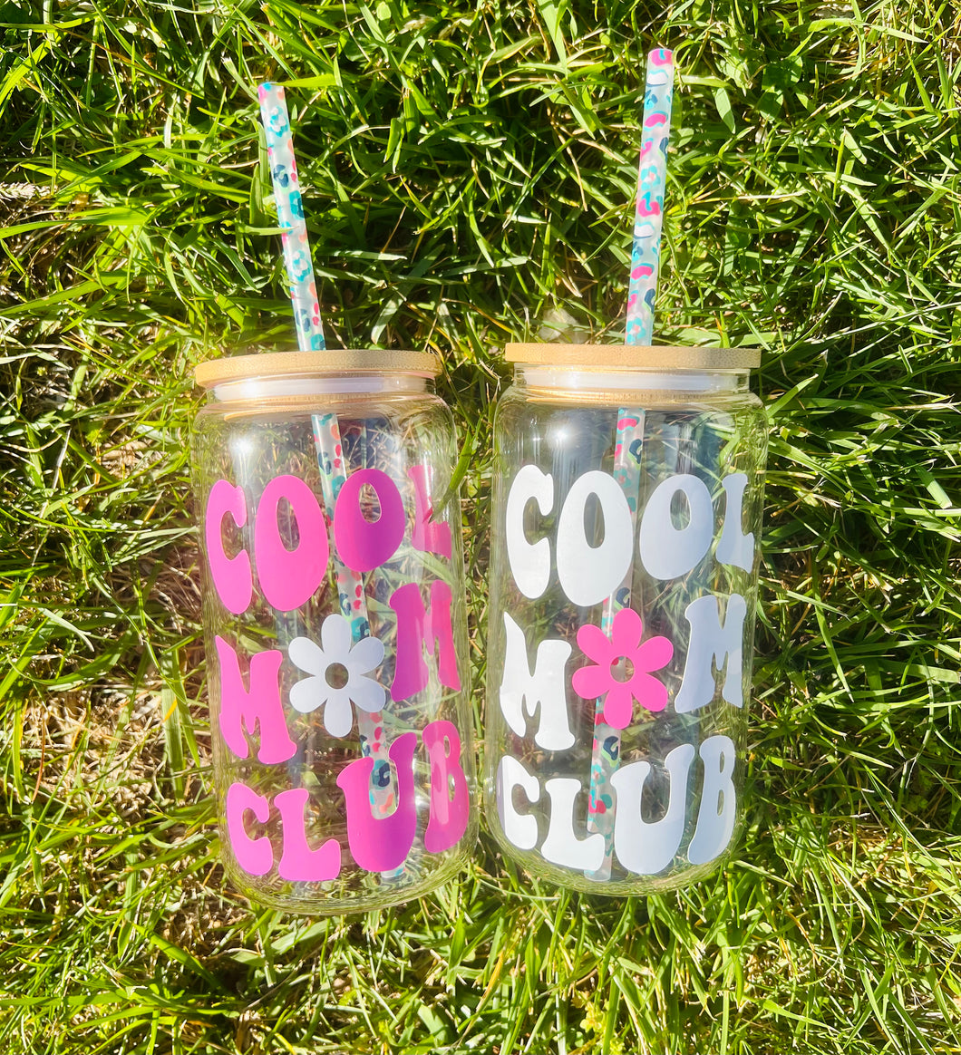 Cool Mom Club Glass Beer Can