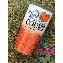 Load image into Gallery viewer, Basketball Glitter Tumbler
