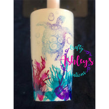 Load image into Gallery viewer, Glittered Splatter Turtle Tumbler Cup
