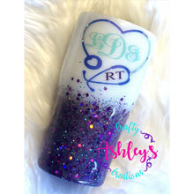 Load image into Gallery viewer, Respiratory Therapist Tumbler, Just Breathe Glitter Tumbler
