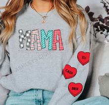 Load image into Gallery viewer, Mama with hearts sleeve
