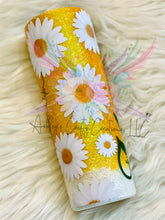 Load image into Gallery viewer, Daisy Tumbler, Mom Tumbler, Glitter Daisy Mom Tumbler
